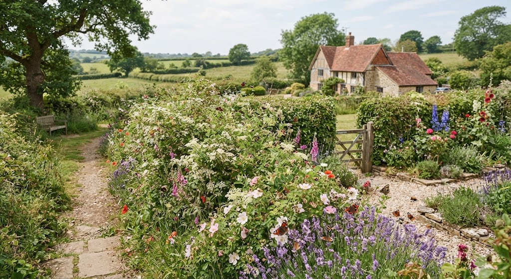 haie végétale fleurie