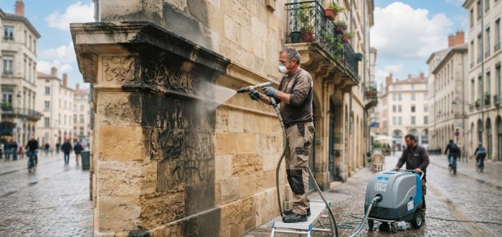 L'hydrogommage pour enlever les graffitis