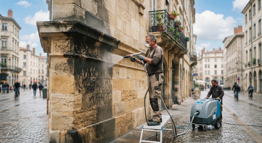 L'hydrogommage pour enlever les graffitis