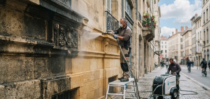 hydrogommage sur façade